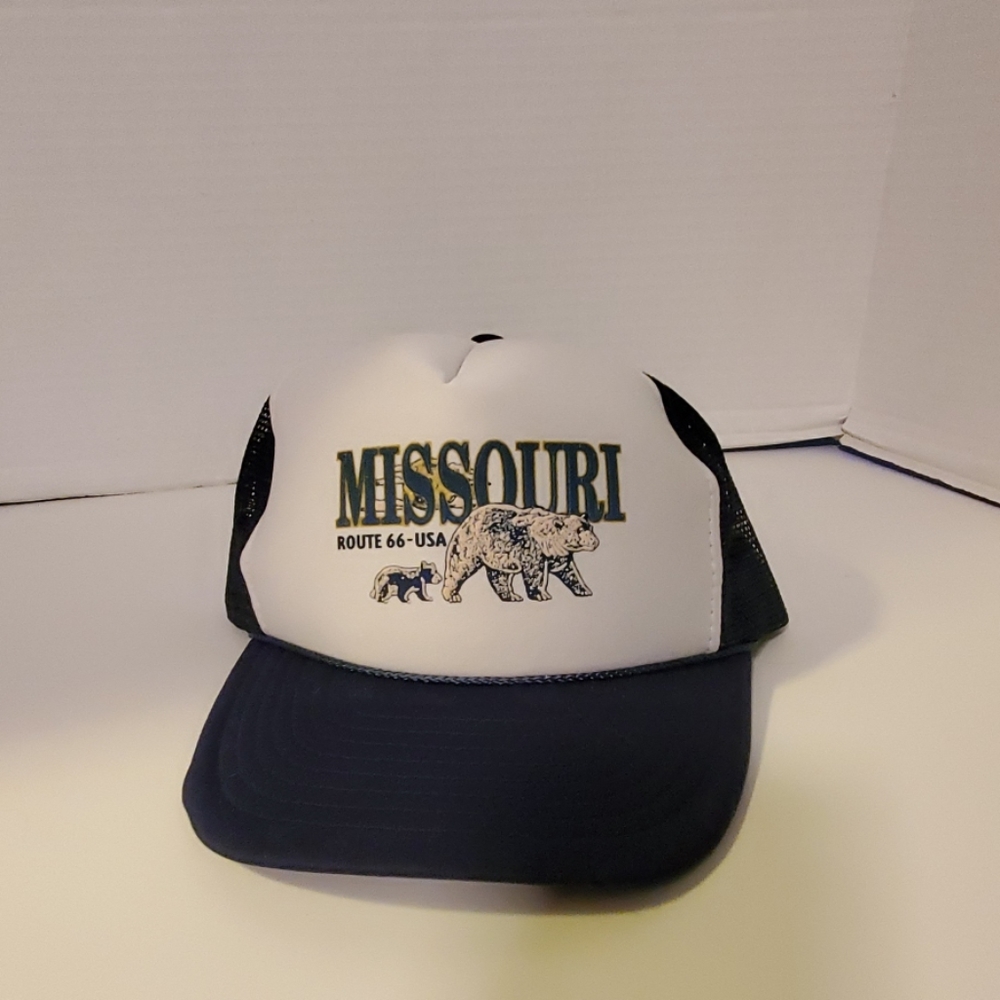 Vintange Missouri Route 66 mesh trucker cap